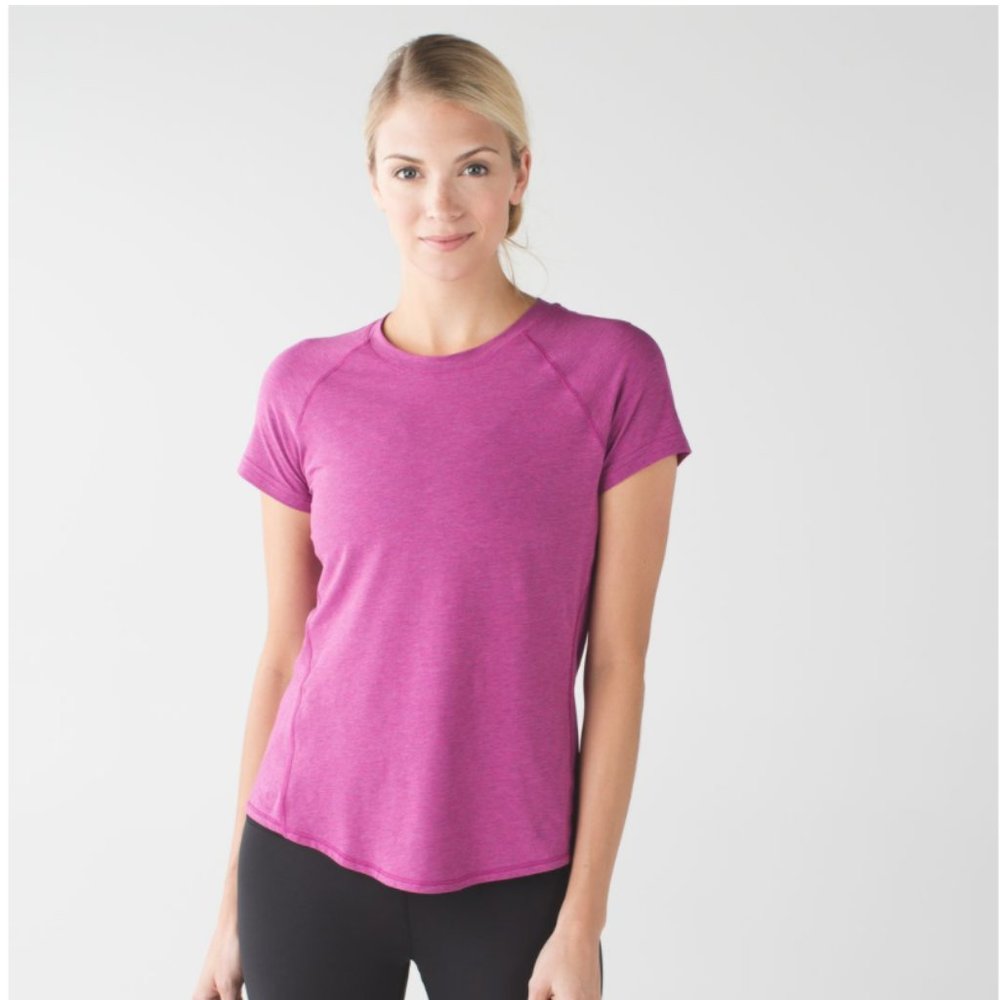 Lululemon Anahatasana Short Sleeve Tee Heathered Ultra Violet 6
